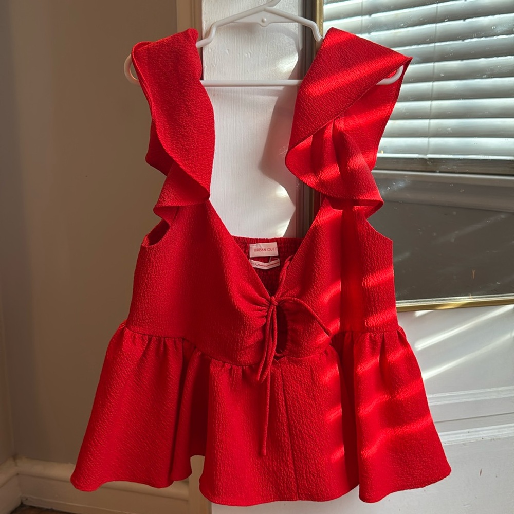 Urban Outfitters Sierra Keyhole Babydoll Blouse